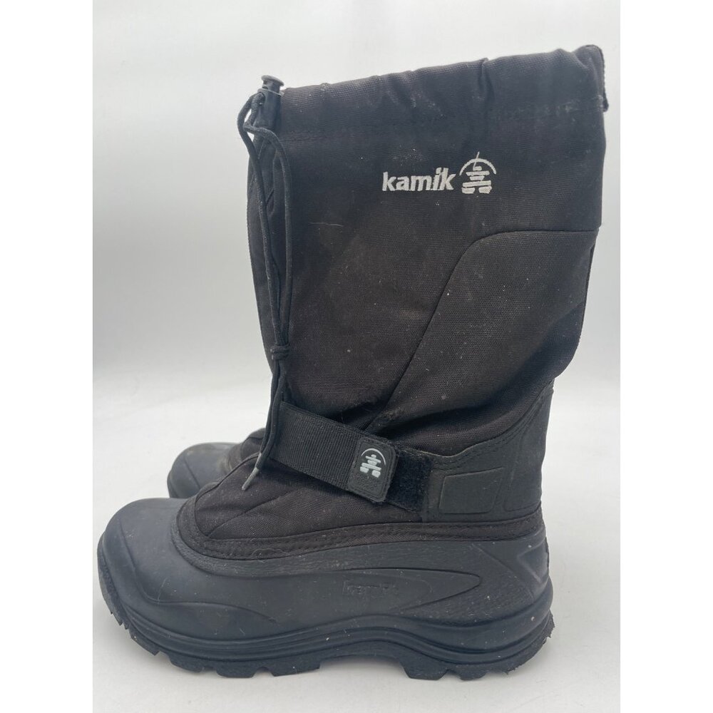 Kamik Boys Winter Boots Size 6 Black Insulated Waterproof Snow Boots